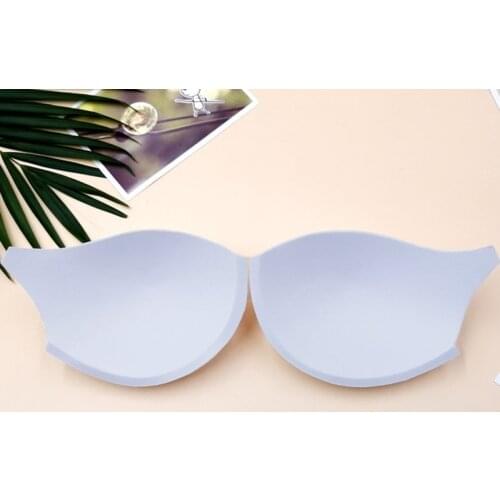 A Pair of Black Or White sew in BRA CUPS Pads Push Up Swimwear Dress Corset Soft Foam