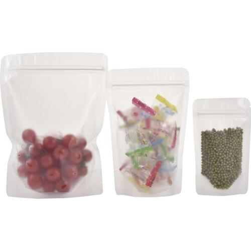 50PCS Zip Lock Plastic Bags Transparent Packaging Poly Zipper Pocket Ziplock Pouch For Jewelry Candy Shop Transparent Zipper Bag
