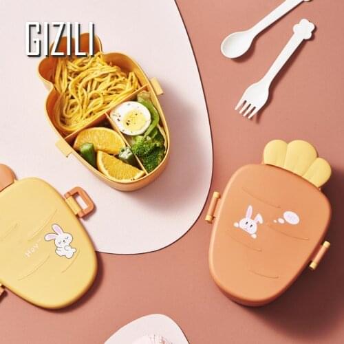 Plastic Radish Lunch Box Salad Fruit Food Storage Container Children Kids School Office Microwave Bento Box Kitchen Accessories