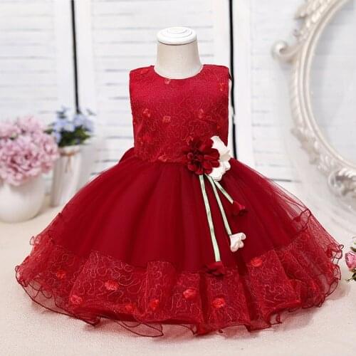 Baby Princess Flower Girl Dress Summer Tutu Wedding Birthday Party Kids Dresses For Girls Childrens Teenager Prom Designs