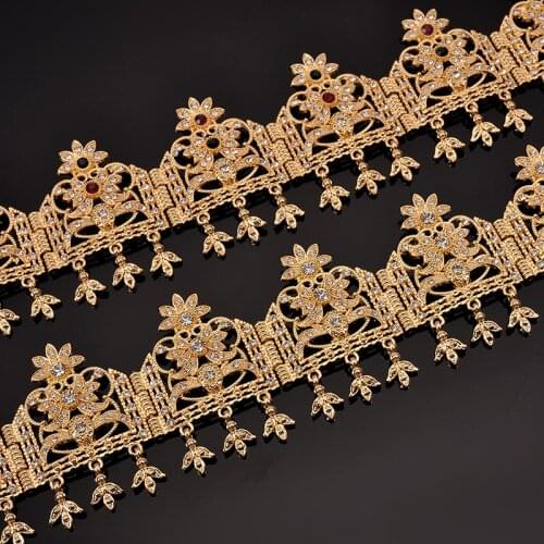 Fashion Gold Tassels Head Chain Jewelry Chain Headband Head Crystals Piece Hair Band Gold Head Accessories Women