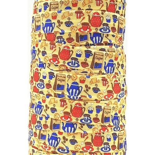 Q&N ribbon wholesale/OEM 5/8inch 16mm 160812020 snack printed folded over elastic FOE 50yds/roll free shipping