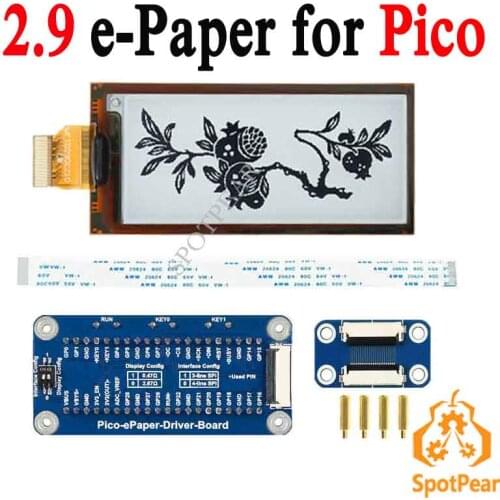 Raspberry Pi Pico 2.9inch Flexible E-Paper E-Ink Display Module 2.9 inch ePaper display screen SPI