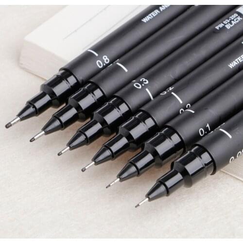 6pcs Drawing Pen Ultra Fine Line 005 01 02 03 05 08 Needle Point Painting Pens Drop shipping