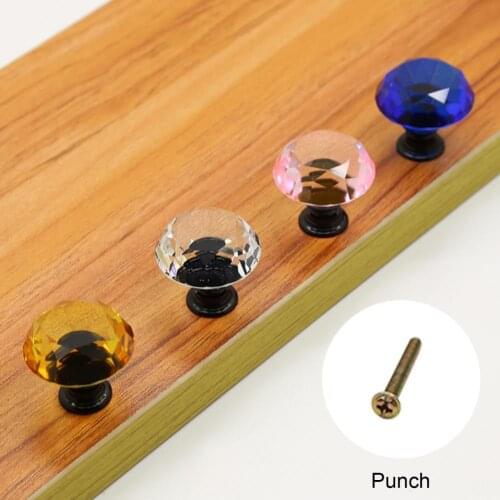 K9 30mm Crystal Diamond Shape Knobs Cupboard Drawer Pull Handle Door Knob Diamond Shape Cabinet Knob Home Furniture Accessory