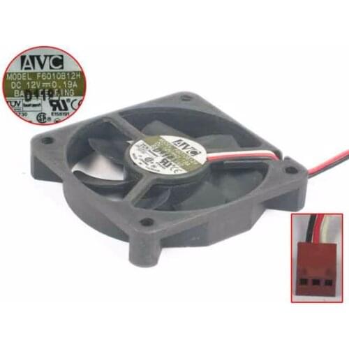 AVC F6010B12H Server Cooling Fan DC 12V 0.19A 60x60x10mm 3-wire