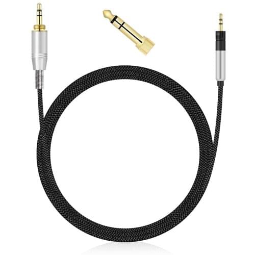 Replacement 6.35mm Braided Cable Extension Cord For Ultrasone Performance 820 840 860 880 Signature Pro DJ DXP Studio Headphones