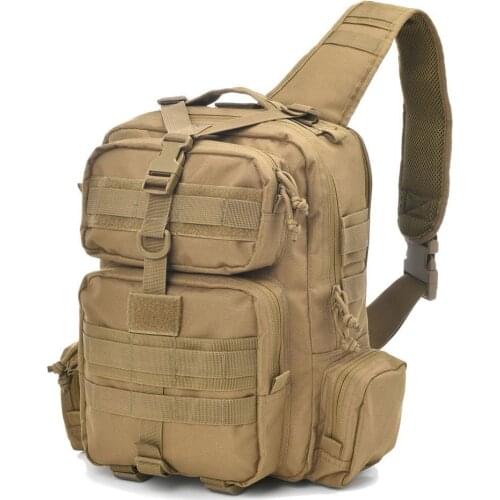Tactical Sling Bag Pack Military Rover Shoulder Sling Backpack EDC Molle Assault Range Bag Day Pack with Tactical USA Flag Patch