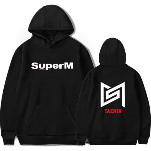 KPOP Superm TAEMIN Women/men Hoodies Sweatshirts Korean Fashion Long Sleeve Hooded Jacket Male Tracksuit Group Clothes Casual