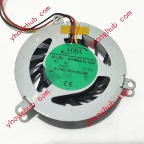 ADDA AD3605HX-QC3 (T12C) DC 5V 0.40A 3-Wire Server Cooling FAN