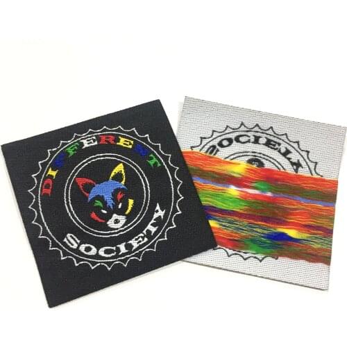 Custom Iron On Woven Patch DIY Brand Logo For Clothing