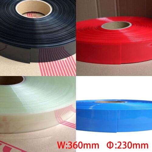 1M Blue 360mm Width 230mm Dia Battery Pack Insulation Protective Casing DIY PVC Heat Shrink Tubing Shrinkable Tube