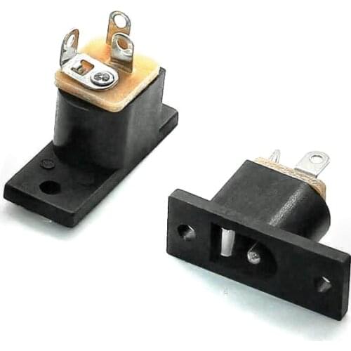 10PCS DC-019 5,5*2,1mm DC Jack 3 pin Toma De Corriente Con Agujeros De Tornillo Sin Metralla Panel Grande
