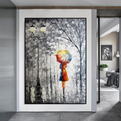 100% Hand-painted Color People Retro Abstract Paintings Modern Home Decor Wall Art Pictures Oil Painting On Canvas Unframed