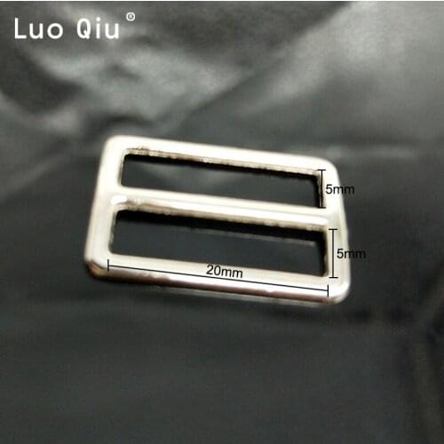 500pcs/lot Silver Iron plating Curve Tri-Glide Slider Adjustable Buckle for Bags Webbing suspender buckles