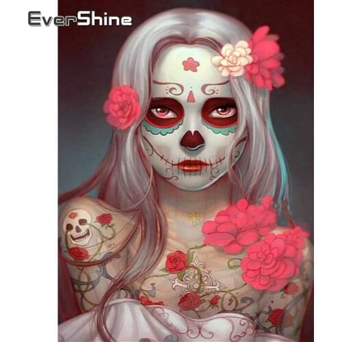 EverShine 5D Diamond Embroidery Portrait Diamond Painting Full Drill Square Woman Picture Of Rhinestones Mosaic Home Decor