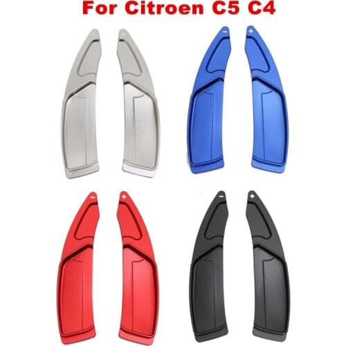 Pair Car Steering Wheel Shift Paddles Shifter Extension Aluminum For Citroen C5 Aircross C4 Grand Picasso Berlingo Spacetourer