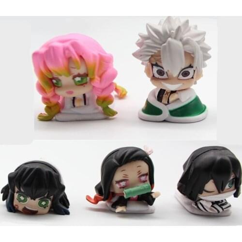 2021 Anime Figurine Demon Slayer Kimetsu No Yaiba Kamado Nezuko Hashibira Inosuke Kanroji Mitsuri Model PVC Figure Toys