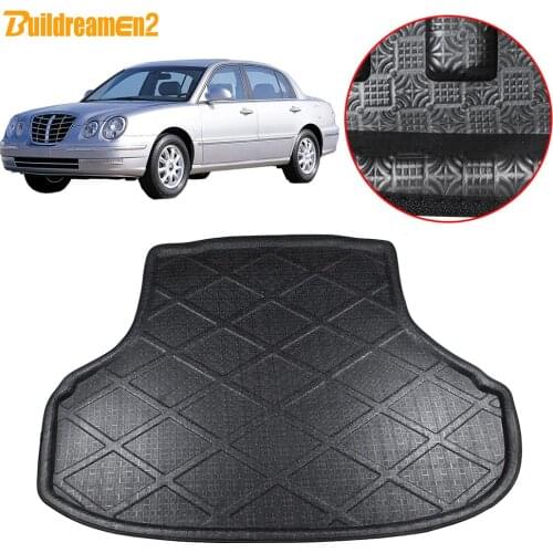 Buildreamen2 For Kia Opirus Car Tail Tray Boot Liner Luggage Trunk Mat Floor Cargo Carpet Mud Protector Pad Accessories