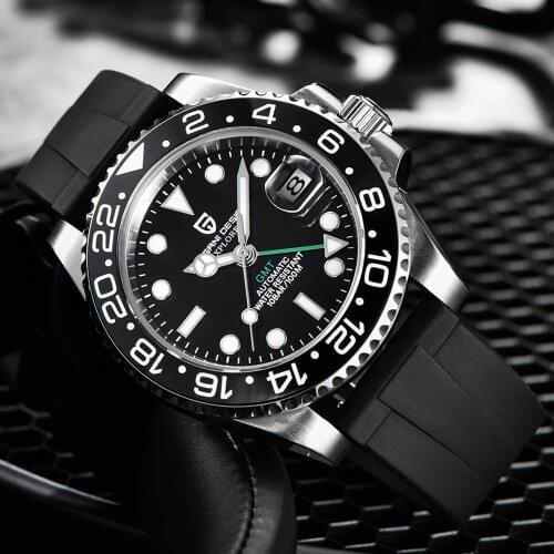 PAGANI DESIGN Automatic Mechanical Watch Men Sapphire Glass Luxury Brand Luminous Waterproof Calendar Military GMT Male Watches