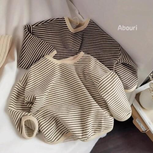Childrens T-shirt baby kids boys girls striped sweaters baby loose long sleeve tops spring Autumn New casual sweaters P5062