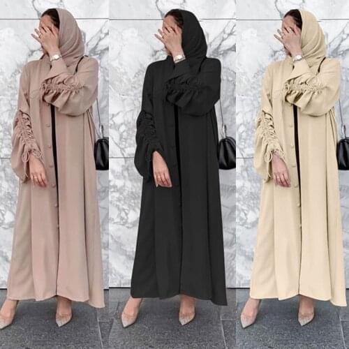 Dubai Open Abaya Muslim Women Hijab Dress Turkey Kaftan Kimono Cardigan Long Maxi Dresses Abayas Islamic Clothing Arabic Robe