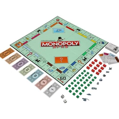 C1009 Monopoly Real Estate Tycoon Board Game Toy Family Game For 2 To 6 Players Educational Fun Portable Toy