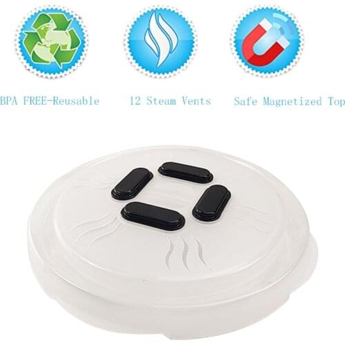 New Food Splatter Guard Microwave Hover Anti-Sputtering Cover Oven Oil Cap Heated Sealed Plastic Cover Dish Dishes Food Cover