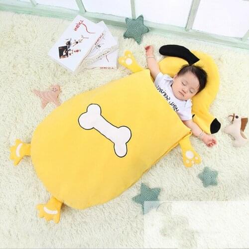 NEW Baby Sleeping Bag Cute Cartoon animal Babies Sleep Bag Soft Thick Blanket Yellow puppy Baby Newborn Infant Kids Warm Swaddle