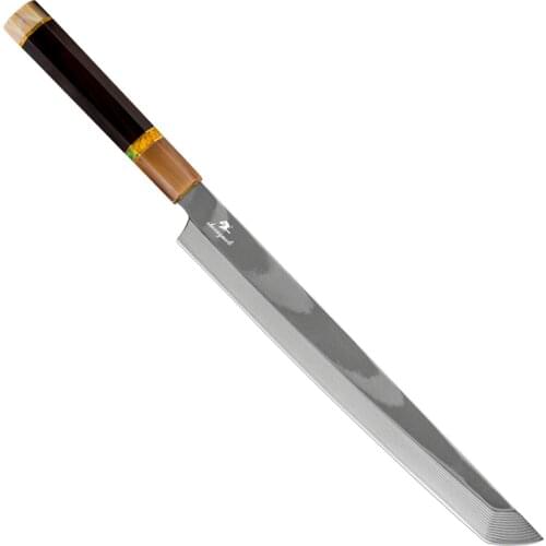 11 Inch Japanese Sushi Knife 33 Layer Damascus Steel Sashimi Kitchen Knife Filleting Salmon Cleaver Slicing Fish Sashimi Knives