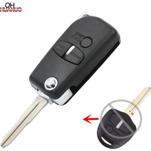 3 Button Upgrade Folding Flip Remote Key Shell Case Fob for MITSUBISHI Lancer Outlander Right Blade