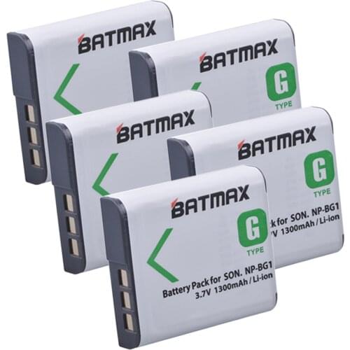 Wholesale 5Pcs NP-BG1 NP BG1 NP-FG1 Batteries for SONY Cyber-shot DSC-H3 DSC-H7 DSC-H9 DSC-H10 DSC-H20 DSC-H50 DSC-H55 DSC-H70