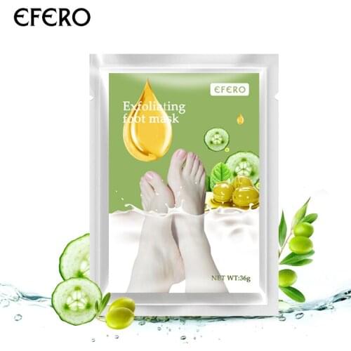 EFERO 6pcs=3pair Foot Mask Exfoliating Foot Peeling Mask Dead Skin Remover Feet Mask Moisturizes Feet Skin Care Dropship TSLM2