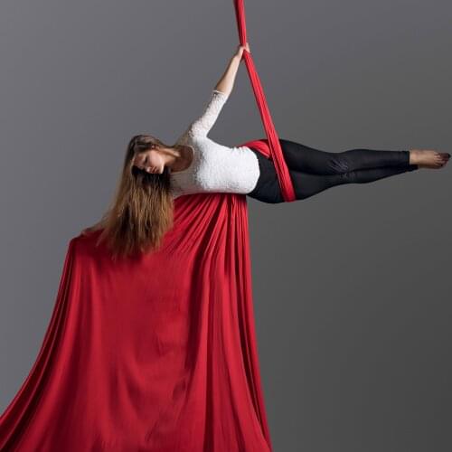 PRIOR FITNESS Pure Color Yoga Aerial Silks Set 8Meters Low Stretch Nylon High Strength Fly Silk Yoga fly trapeze indoor