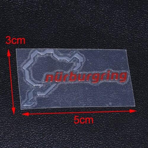 JEAZEA 2X Polished Chrome Nurburgring Motor Sport Emblem Sticker Decal Logo For Race Car Body Motorsport Window Wall Door Laptop