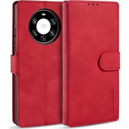 Luxury Flip Leather Phone Case For Huawei Mate 40 Pro+ Wallet Credit Card Retro Magnetic Shockproof Protective Wallet Cover