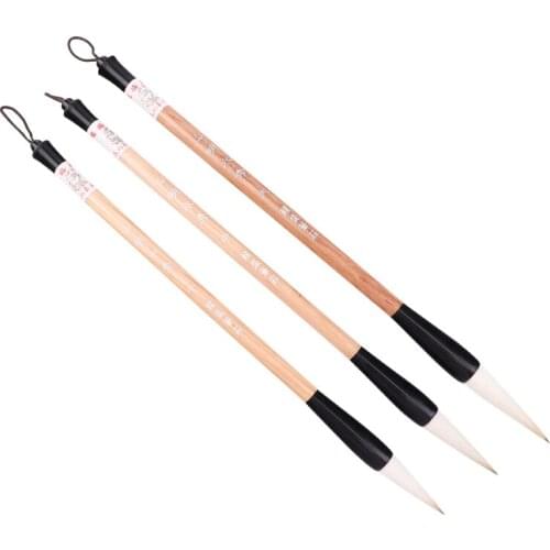 Tinta China 3pcs Calligraphy Brush Chinese Multiple Hair Brush Caligrafia Beginner Calligraphy Painting Pratice Writing Brush