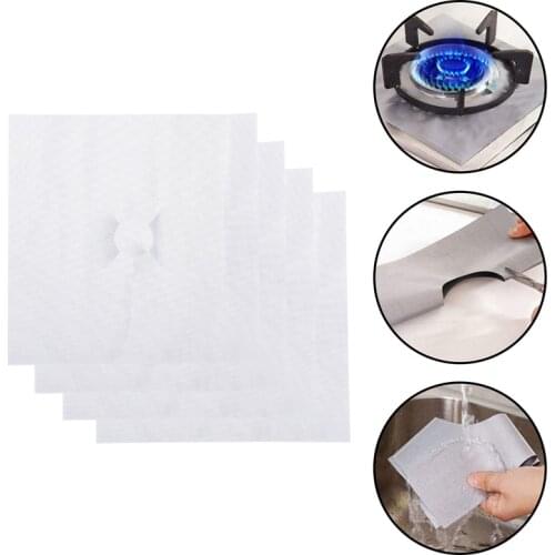1pc Reusable Gas Stovetop Burner Liner Protector Heat Resistant Gas Range Protector Stove Burner Cover Non-stick