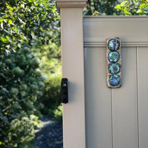 Starry Sky Ocean Garden Sculpture Decoration-Wall Art Resin Statue Door Yard Decorative Ornament,Garden Sculpture Nature Totem