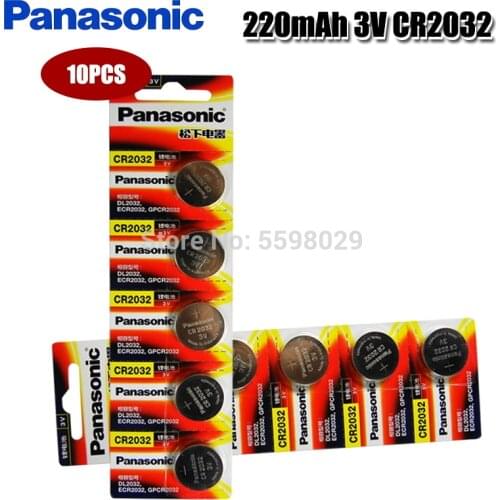 10pcs original brand new battery for PANASONIC cr2032 3v button cell coin batteries for watch computer cr 2032