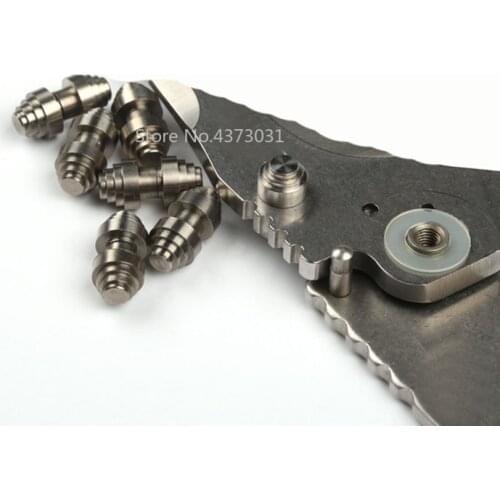 2Pcs DIY TI2 titanium alloy folding knife screw knife DIY Rivet Opening and closing nail/pushing nail