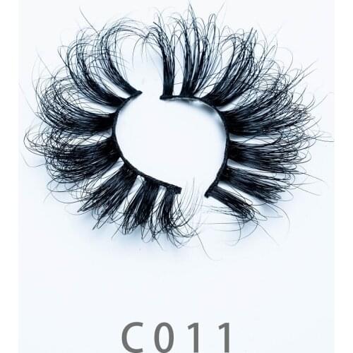 30mm C11 5D Very Long Fluffy Real Mink Lashes Natural Makeup Strip Eyelashes False Volume Eyelash Extension Dramatic Faux Cils