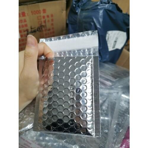 50Pcs/lot Small Silver Foil Bubble Envelope Mailing Bag Metallic Bag Padding Bubble Envelope For Packaging