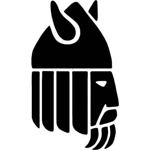 7.6cm*13cm Cute Viking Warrior Fashion Design Cover Body Sticker Pvc Heat-resistant and Waterproof Car Decal Black/silver