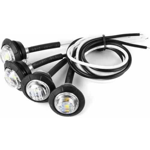 80LM Turn Signal Lights Built-in Lamp Parts Round Side Marker White 12V