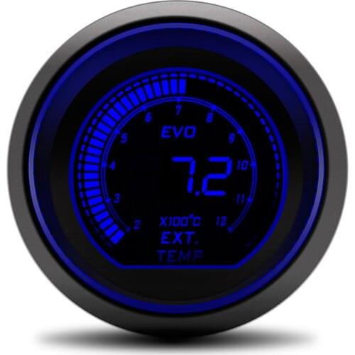 2" 52mm Exhaust Temperature Meter Car Gauge Turbo Boost Air Fuel Ratio Volt Tachometer Exhaust Gas Temp Gauges Auto 12V LED