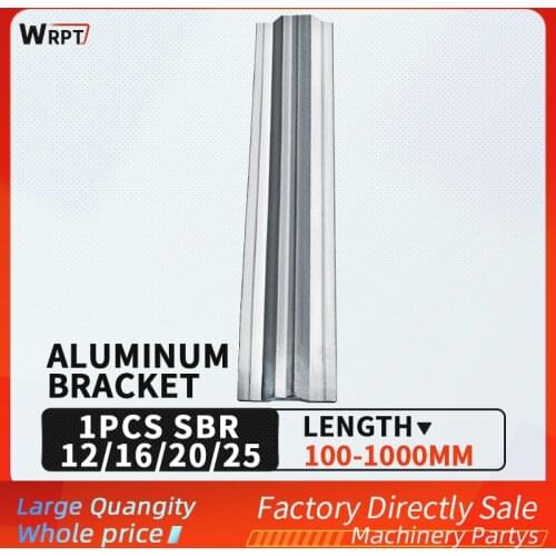 Free shipping, 1 SBR12 SBR16 SBR20 SBR25 aluminum bracket, length 100mm-1000mm, with holes, without holes, for CNC printer