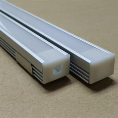 Free shipping High Quality 40m/lot,2m/pcs aluminum profile for led strip,milky/transparent cover for 11mm pcb
