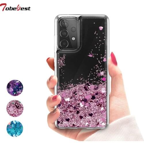 Glitter Liquid Case For For Samsung Galaxy A32 A52 A72 5G Coque Fashion Dynamic Qicksand Star Cover Cover