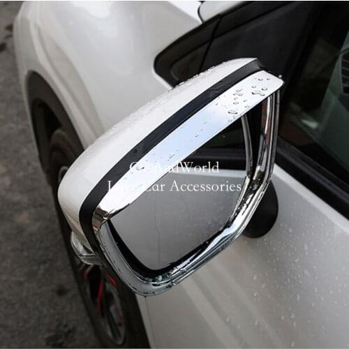 For Mitsubishi Eclipse Cross 2018 2019 Rear View Mirror Rain Eyebrow Cover RearView Trims ABS Chrome Car-Styling Accessories